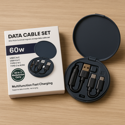 Fast Charging Multifunction Data Cable Set – Charge & Sync Anywhere!