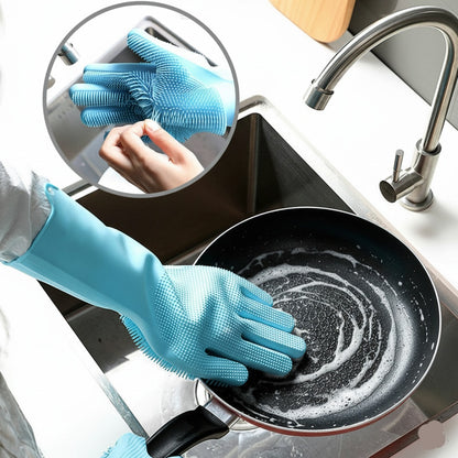 Magic Silicone Cleaning Hand Gloves – Kitchen Scrub & Protect