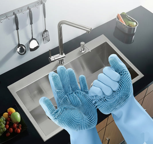 Magic Silicone Cleaning Hand Gloves – Kitchen Scrub & Protect