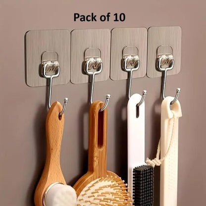 Golden Large Hooks for Hanging (Pack of 10) – Strong, Stylish & Multipurpose