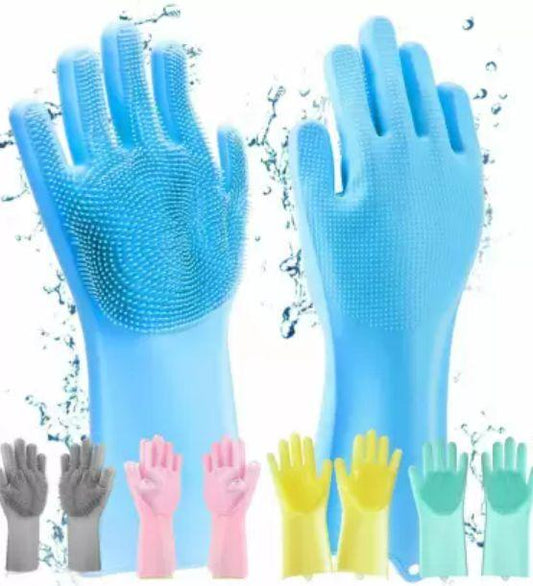 Magic Silicone Cleaning Hand Gloves – Kitchen Scrub & Protect
