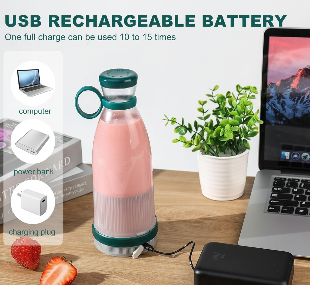 Travel Portable Mini Juice Blender – Fresh Juice Anytime, Anywhere!