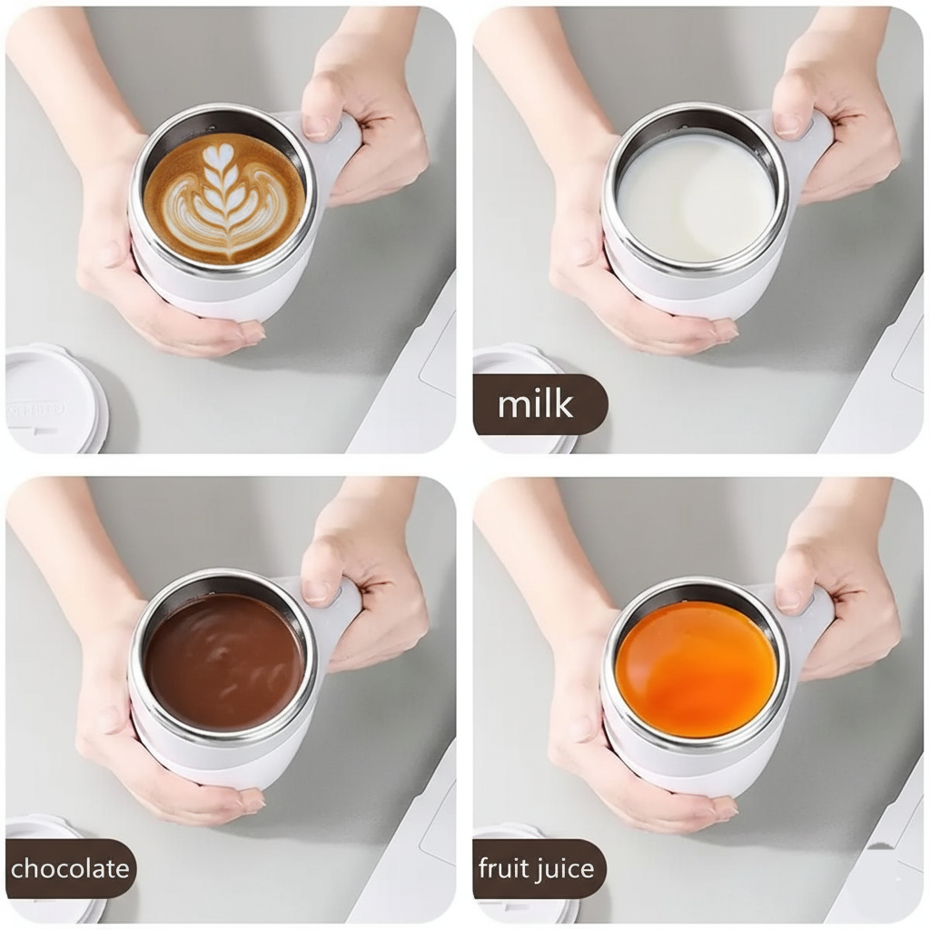 Self-Stirring Magnetic Mug – Mix Coffee, Tea & Hot Drinks Instantly