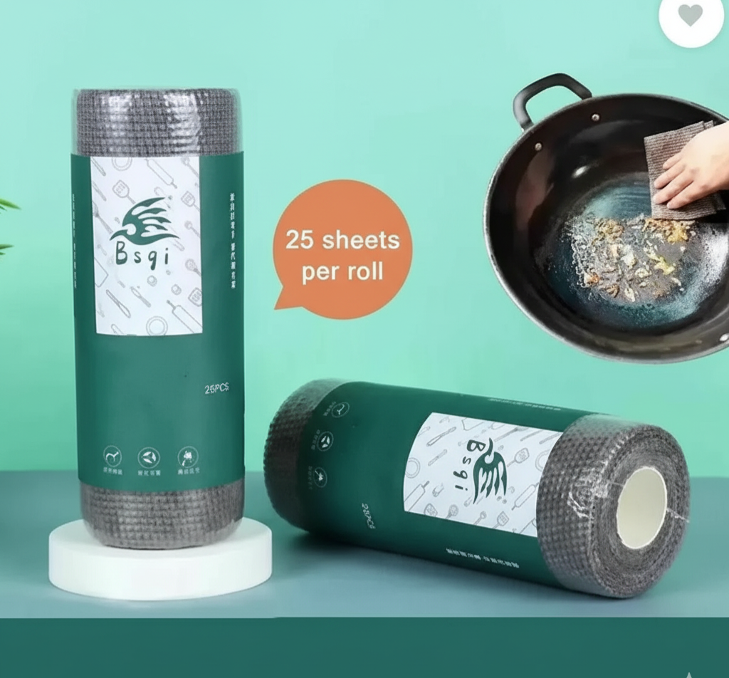 Microfiber Cleaning Cloth (25 Sheets) – Wipe, Shine & Sparkle Instantly!