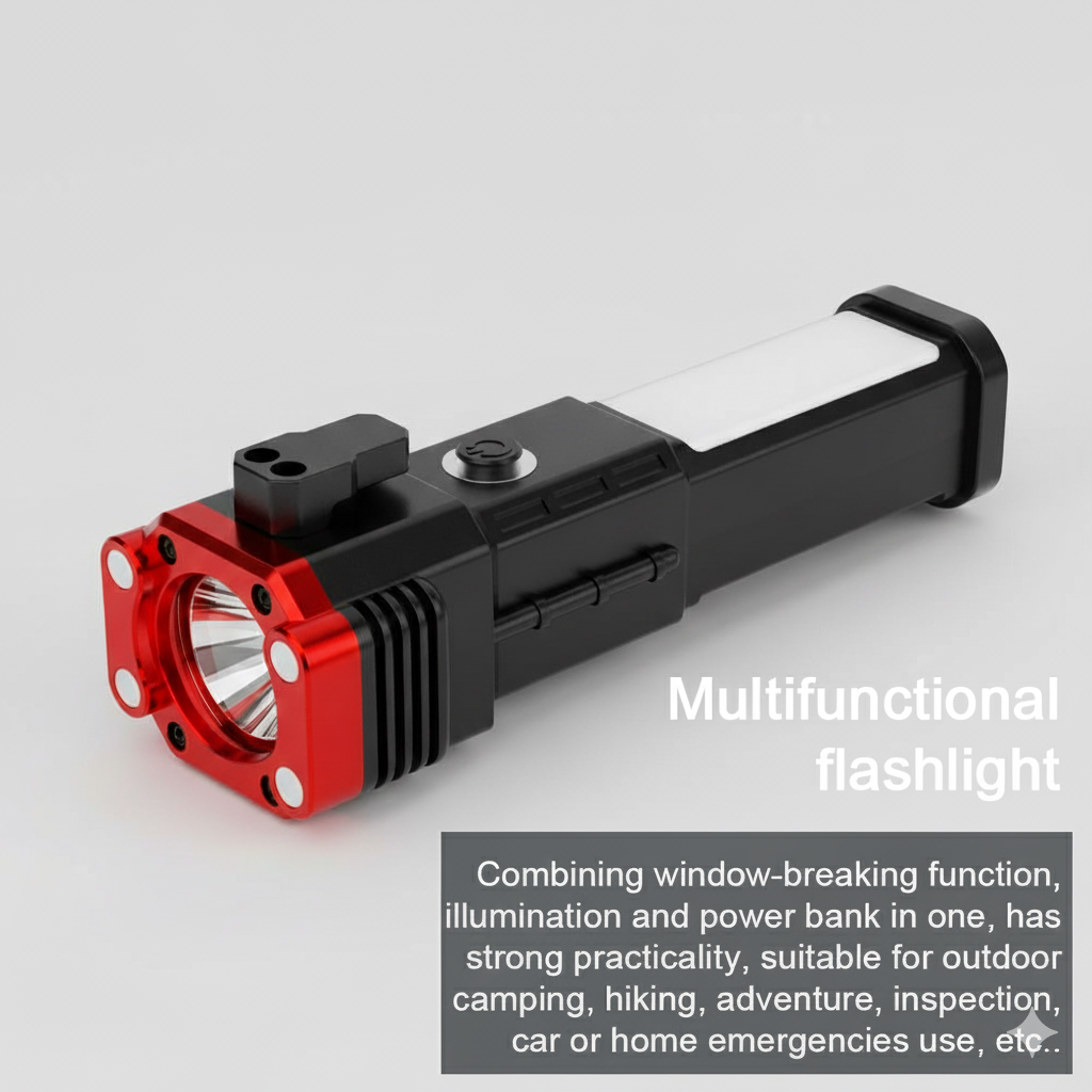 Portable Rechargeable LED Torch Flashlight – Bright & Long-Lasting