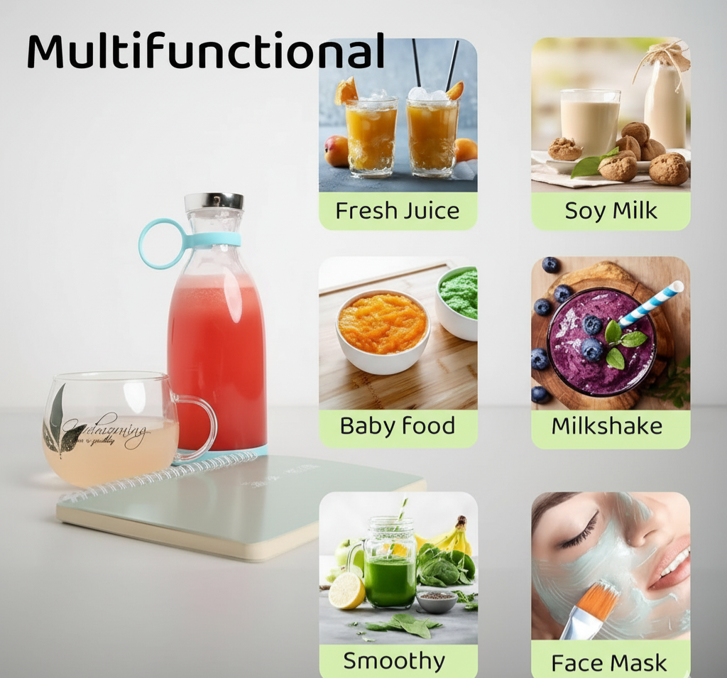 Travel Portable Mini Juice Blender – Fresh Juice Anytime, Anywhere!