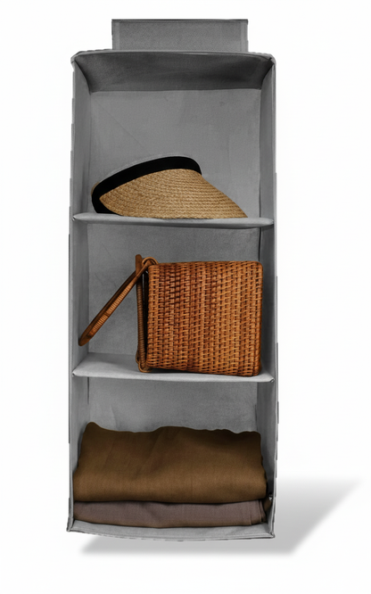 Hanging Wardrobe Organizer (3 Shelves) – Space-Saving Storage Made Easy!