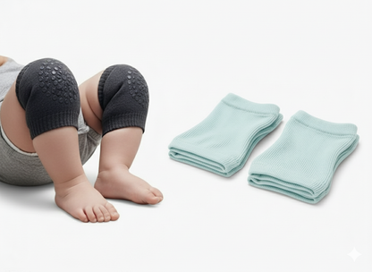 2 Pair Baby Knee Pads – Soft Safety Protection for Crawling Babies
