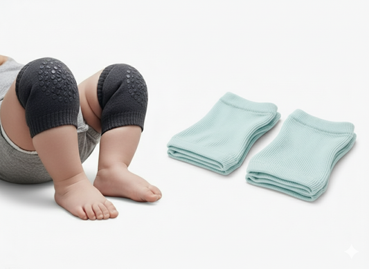2 Pair Baby Knee Pads – Soft Safety Protection for Crawling Babies