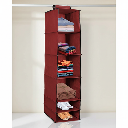 Organizer – 6 Shelves Foldable Hanging Wardrobe Organizer