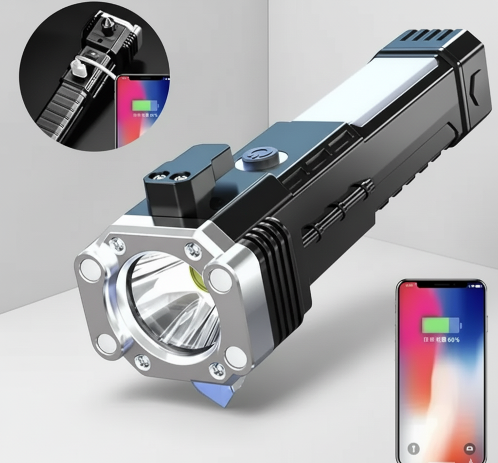 Portable Rechargeable LED Torch Flashlight – Bright & Long-Lasting