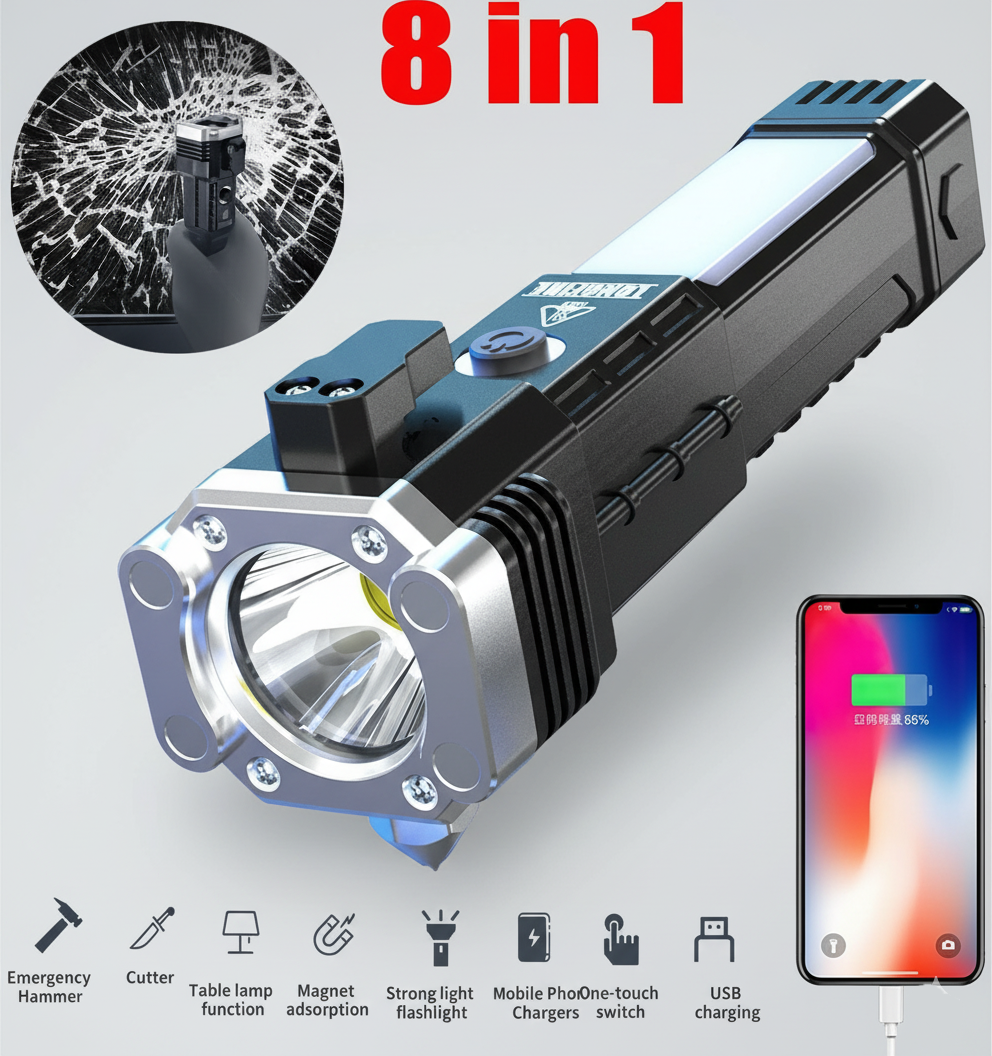 Portable Rechargeable LED Torch Flashlight – Bright & Long-Lasting
