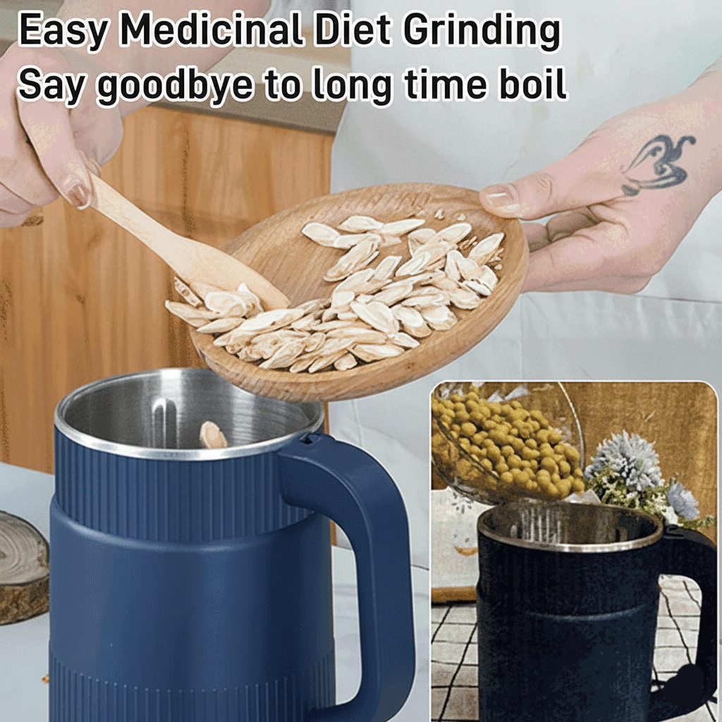 Stainless Steel Herbs & Spices Grinder – Nuts, Grain & Coffee for Home