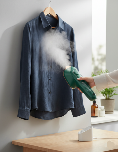 Portable Iron Travel Steamer for Clothes – Mini Handheld Press