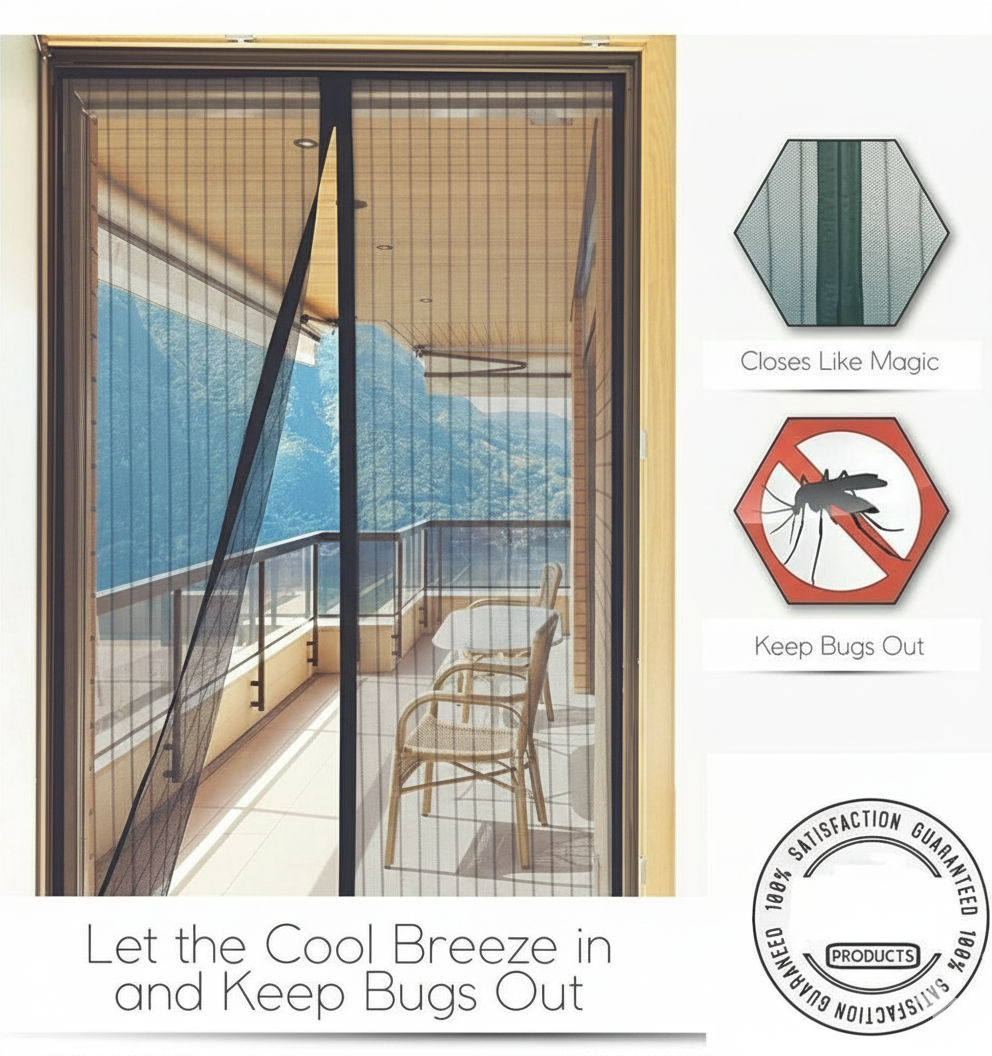 Mesh Screen Net Home Magnetic Foldable Anti Mosquito Door Curtains