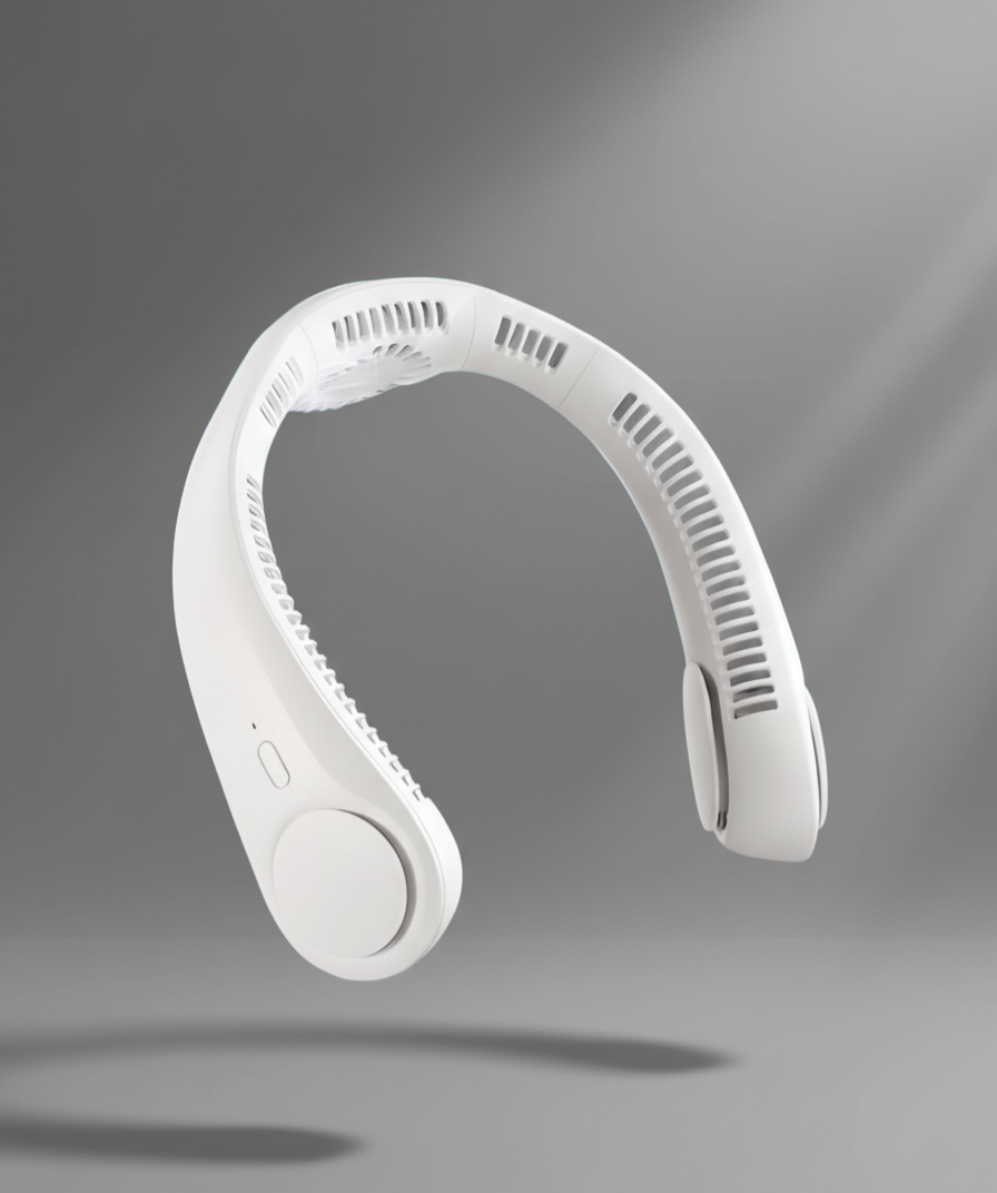 Portable Bladeless Hanging Rechargeable Neck Fan – Cool Comfort Anywhere!