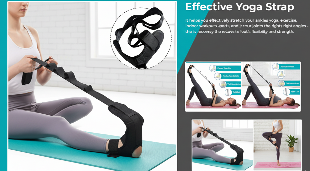 Yoga Stretch Strap – Boost Flexibility & Relieve Muscle Tension for Women & Men