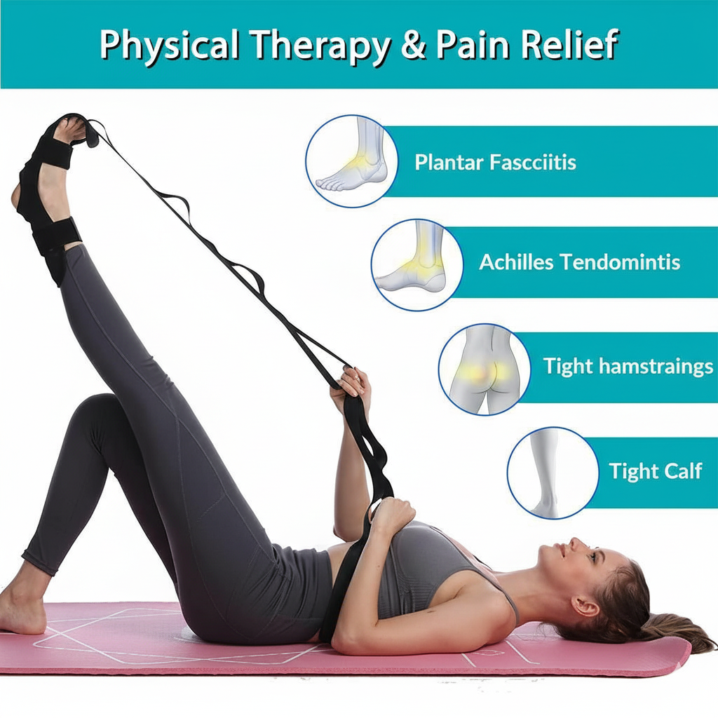 Yoga Stretch Strap – Boost Flexibility & Relieve Muscle Tension for Women & Men